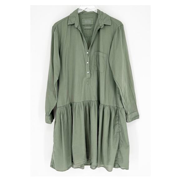 GRAYSON The Changemaker Relaxed Fit Tunic Midi Dress L Green - Picture 2 of 7
